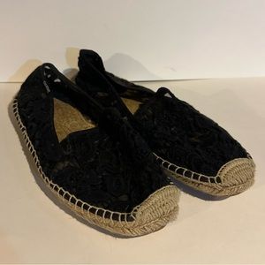 Soludos Smoking Slipper Tulip Lace Black